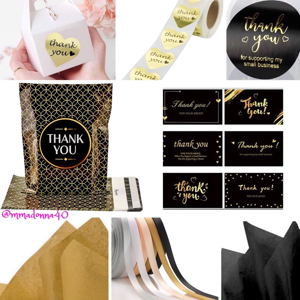 NEW Poshmark Packages "Thank you!" Gift Wrapping Shipping Supplies Set ~ 175 Pcs - Picture 1 of 13